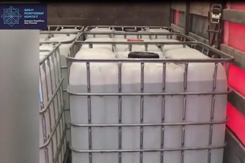 Спирт вместо антиспетика перевозил водитель через границу в Жамбылской области