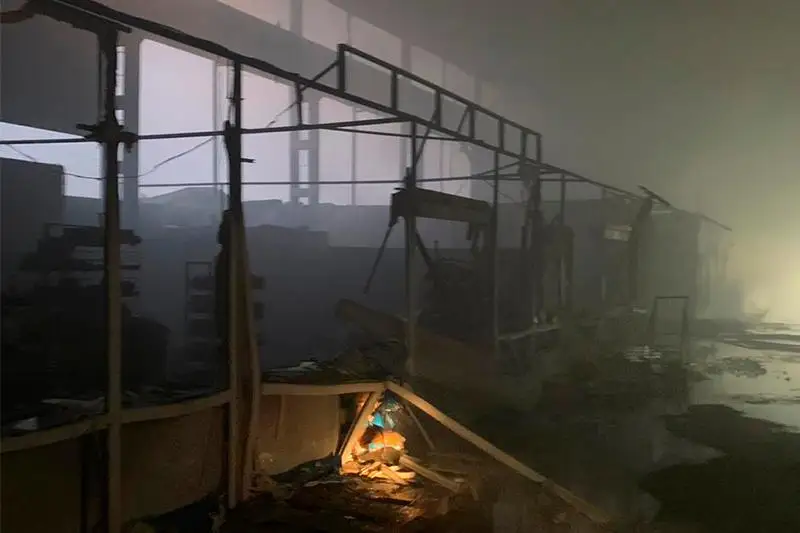 Пожар произошел на одном из рынков в Нур-Султане