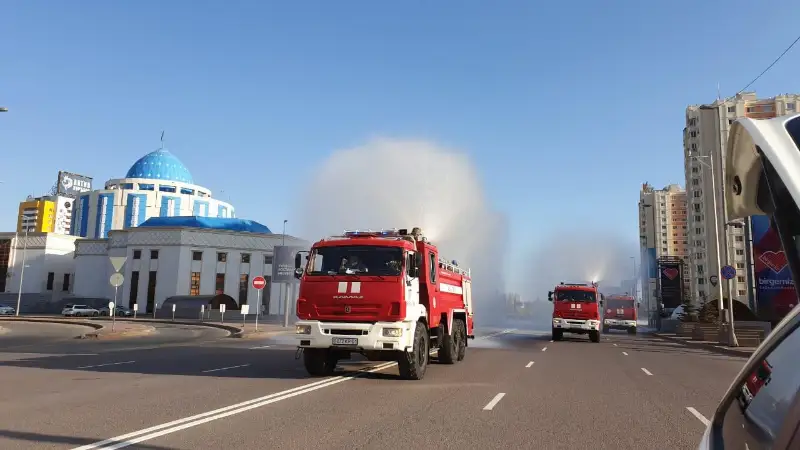 Столичные спасатели приняли участие в дезинфекции улиц