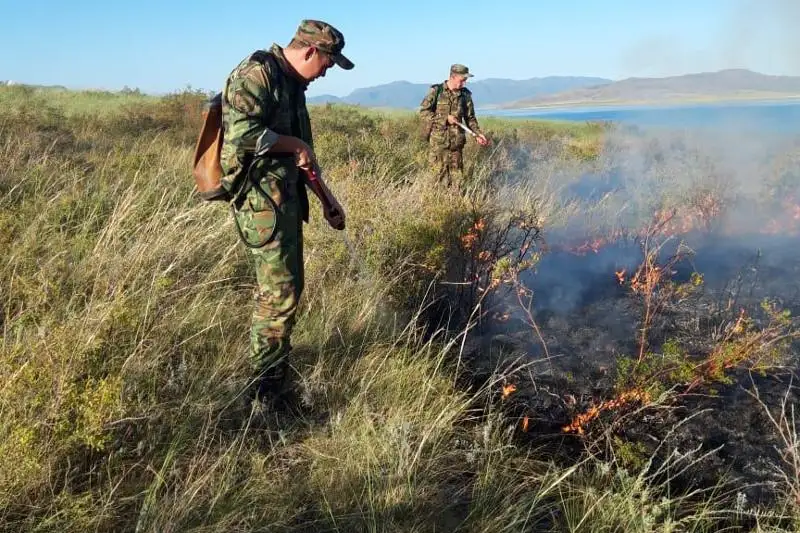 Пять крупных степных возгораний произошло за сутки в ВКО