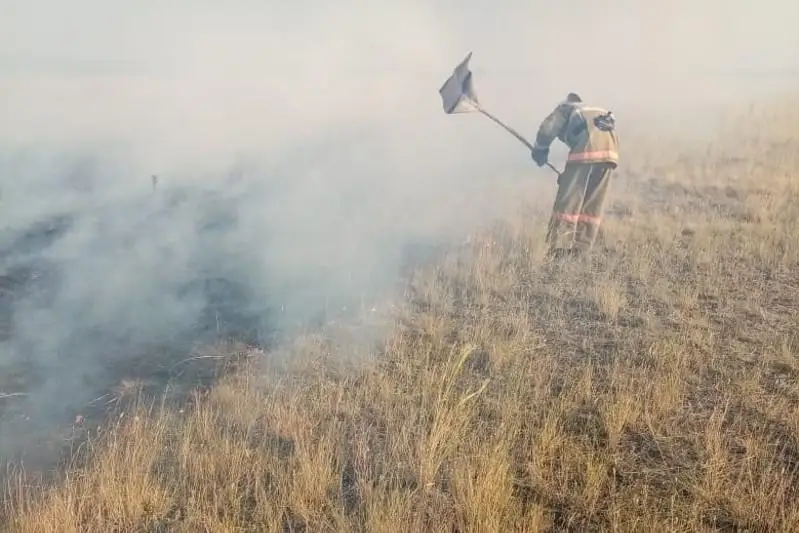 50 гектаров степи горели в ВКО