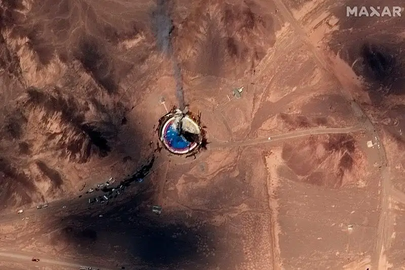 Спутник из космоса снял аварию ракеты на космодроме в Иране