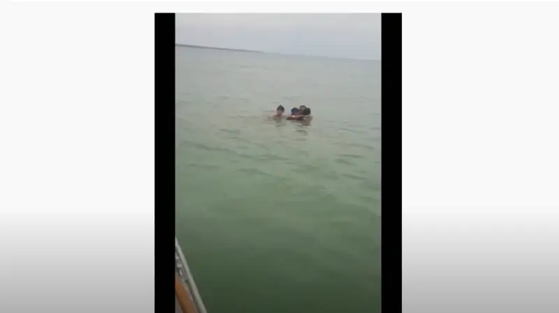 Спасение трех детей на Капшагайском водохранилище попало на видео