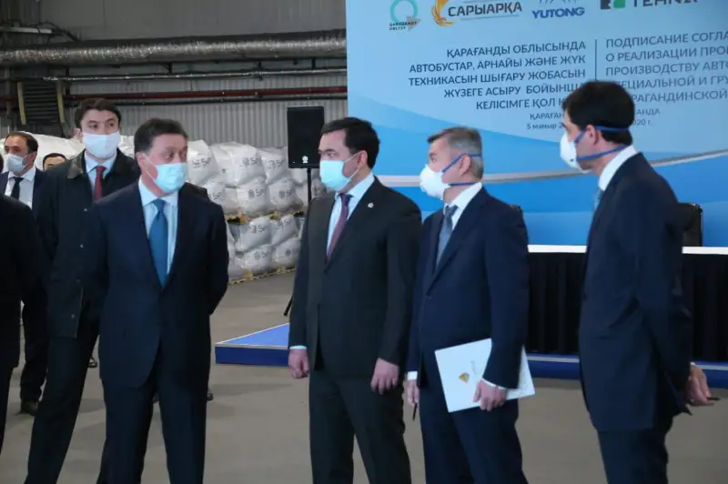 Завод по производству автобусов и спецтехники откроют в Карагандинской области
