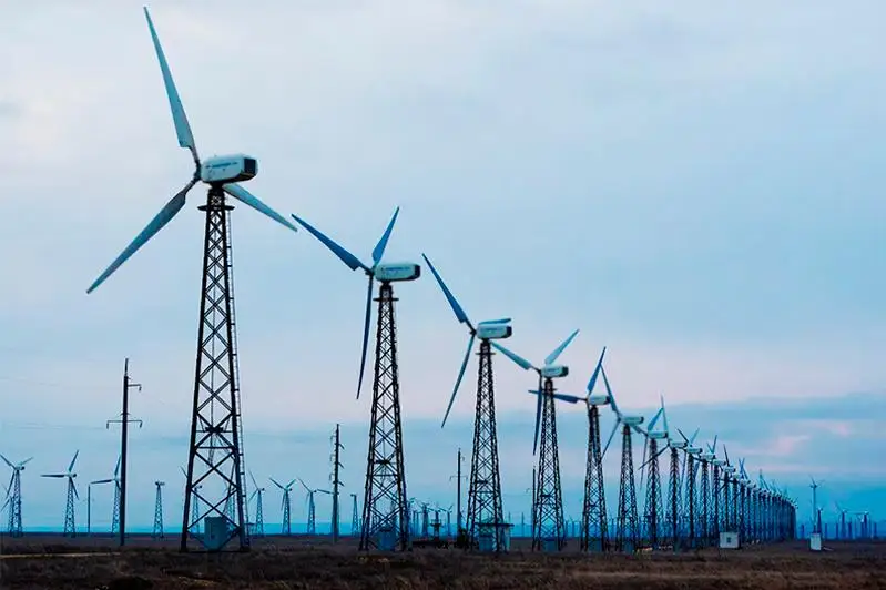 Крупная ветровая электростанция строится в Сарысуском районе Жамбылской области
