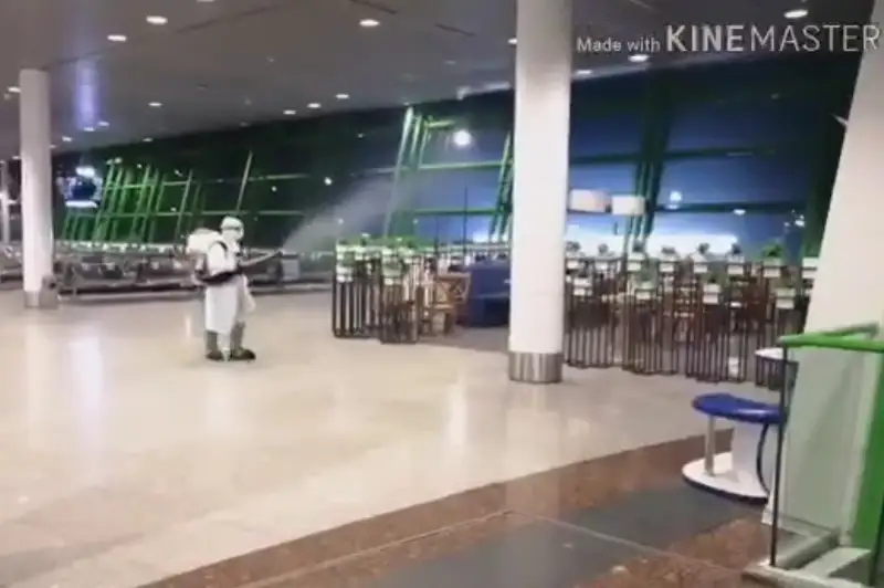 Как проводятся дезинфекционные работы в аэропортах Казахстана