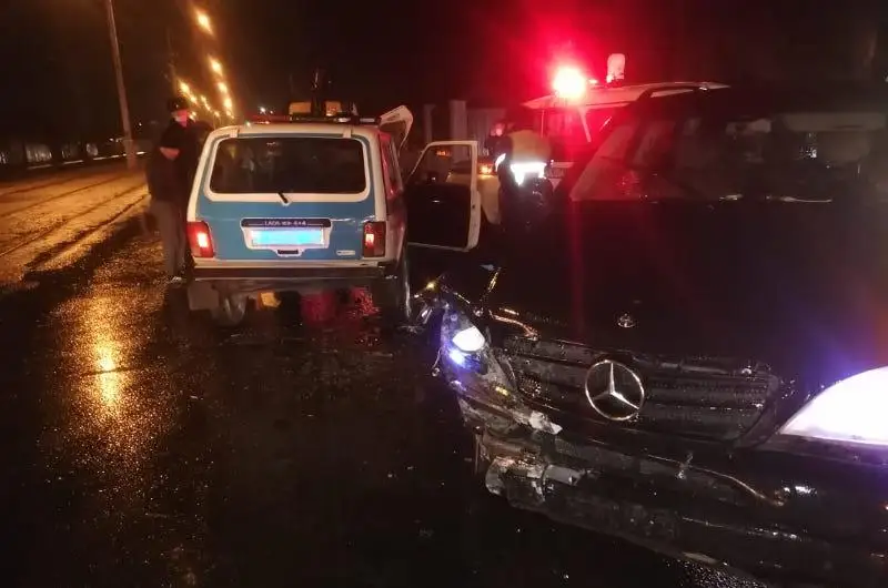 Патрульный автомобиль попал в ДТП  в Усть-Каменогорске