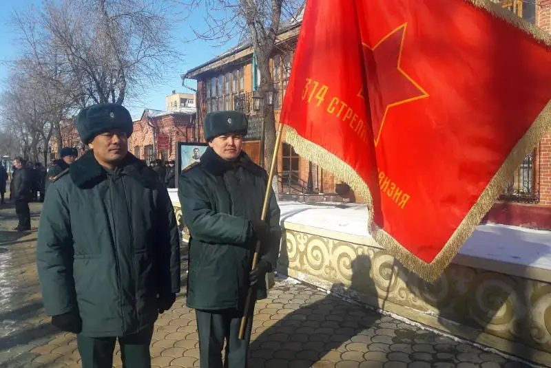 Боевое знамя 314-й стрелковой дивизии привезли в СКО