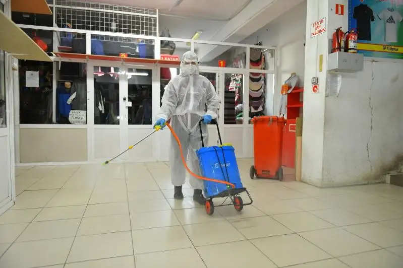 В Туркестане продезинфицировали более одного миллиона квадратных метров территории