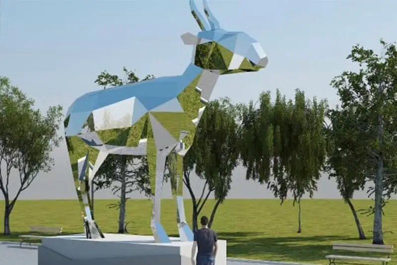 Семиметровый зеркальный сайгак появится ко Дню города в Костанае