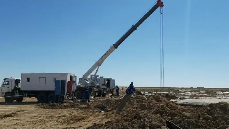 Авария на водоводе Астрахань-Мангышлак устранена