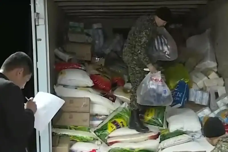 Поступила первая гуманитарная помощь для пострадавших в Кордайском районе Жамбылской области