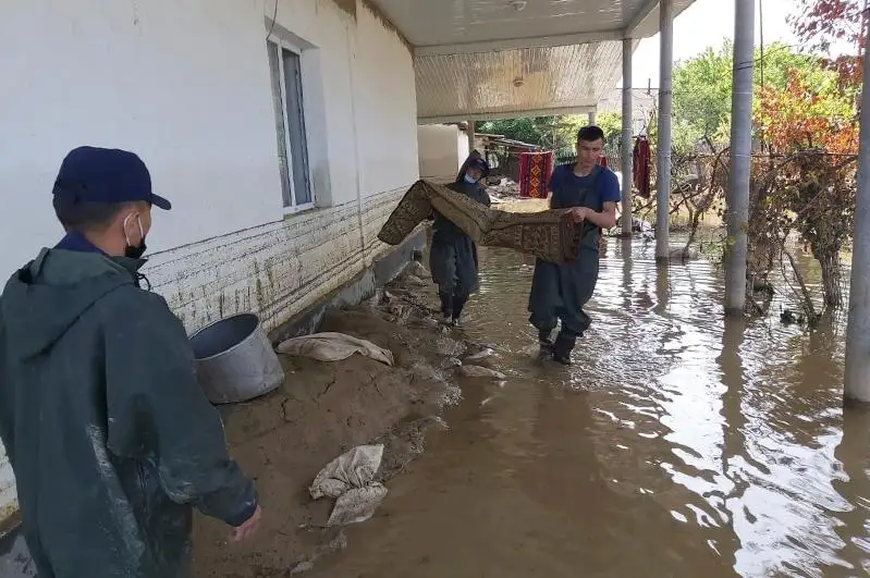 В Мактааральском районе вода откачана из более половины подтопленных домов
