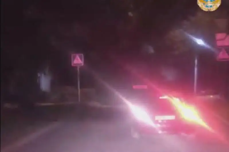 Видео с остросюжетным преследованием автоугонщика показала полиция Усть-Каменогорска
