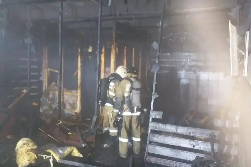 Банный комплекс горел в Усть-Каменогорске