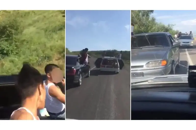 Экстремальную езду устроил кортеж студентов в Туркестанской области