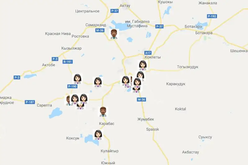Интерактивную карту с данными врачей создали в Карагандинской области