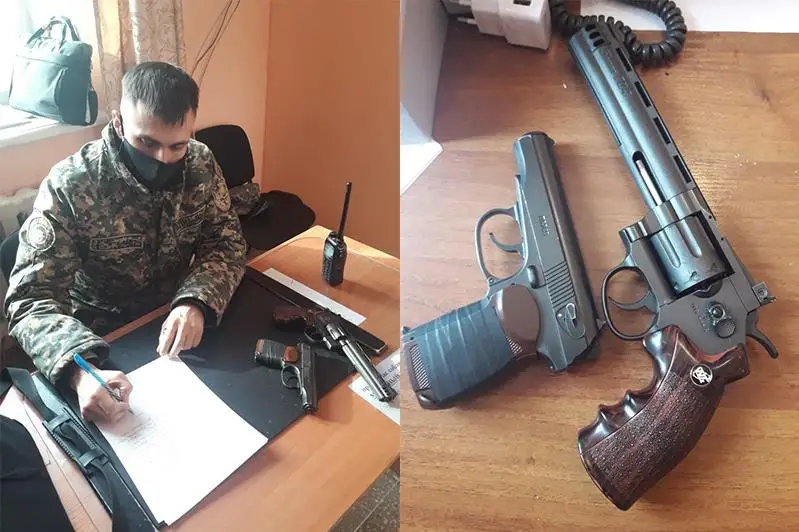 В Кокшетау мужчина размахивал на детской площадке двумя пистолетами
