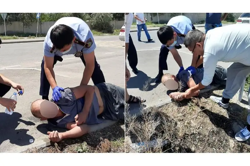 Полицейские спасли мужчину во время приступа эпилепсии в Капшагае