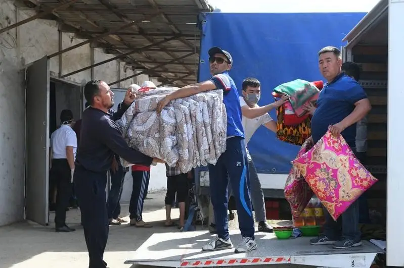 Первая партия гуманитарной помощи прибыла в Мактааральский район