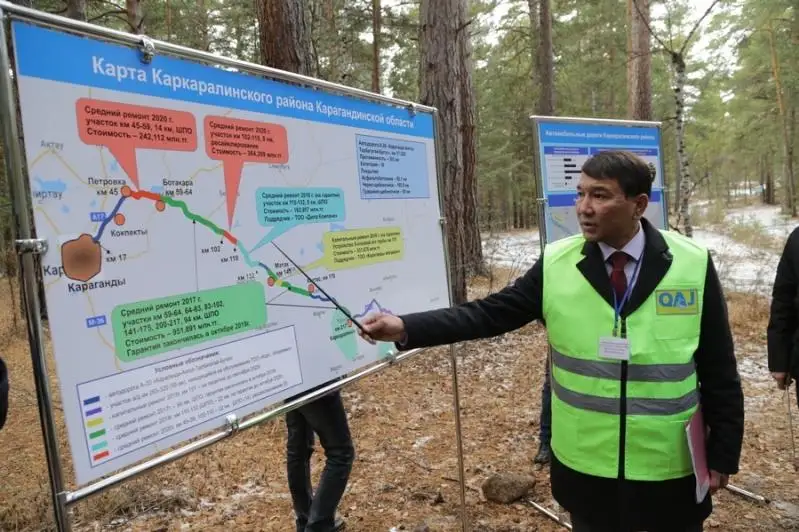 Финансирование ремонта дорог в Каркаралинском районе увеличат в 3,5 раза