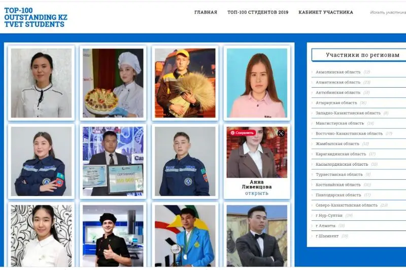Определены победители акмолинского областного этапа проекта «Топ 100 студентов»