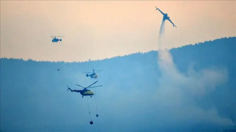 На западе Турции вторые сутки бушуют лесные пожары