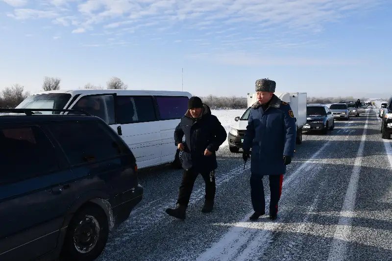 14 постов выставили полицейские на дорогах Акмолинской области