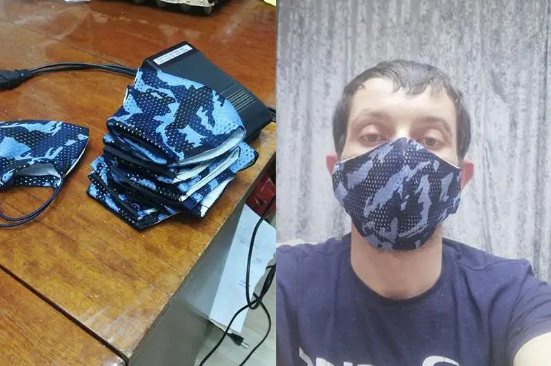 Экибастузец с ограниченными возможностями шьет маски у себя дома