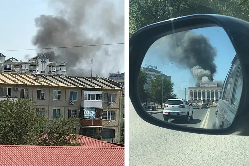 В Атырау назвали причину пожара в  драмтеатре