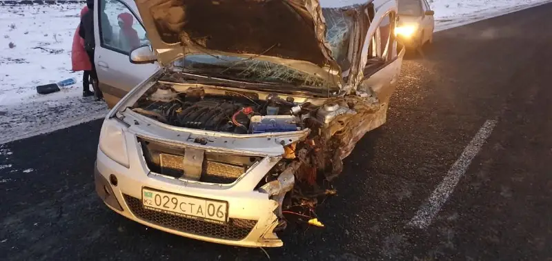 ДТП с семью пострадавшими в Атырауской области зафиксировал видеорегистратор