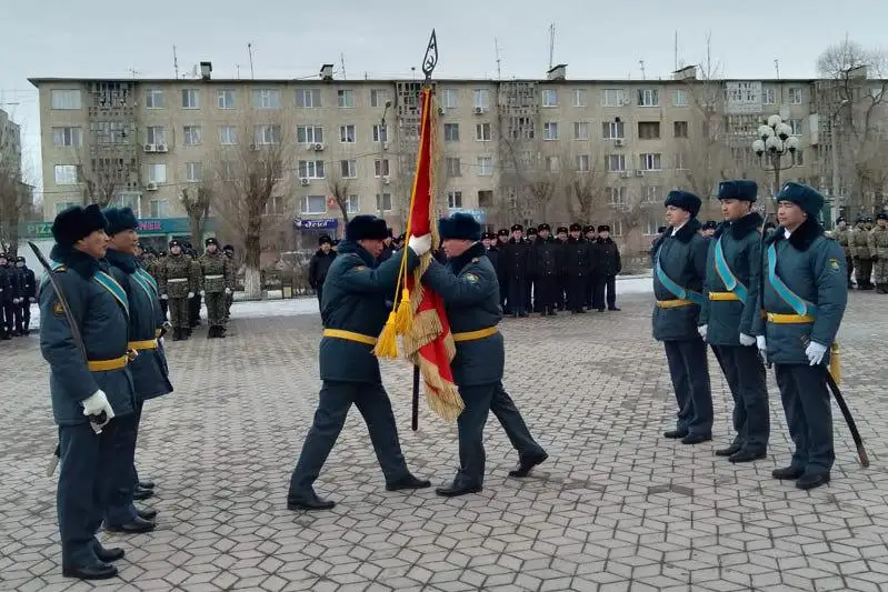 Копия боевого знамени 8-ой гвардейской мотострелковой бригады имени Героя СС Панфилова прибыла в Актобе