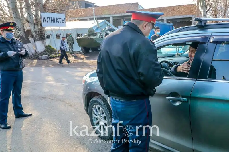 82 дополнительных блокпоста выставлены  вблизи Алматы
