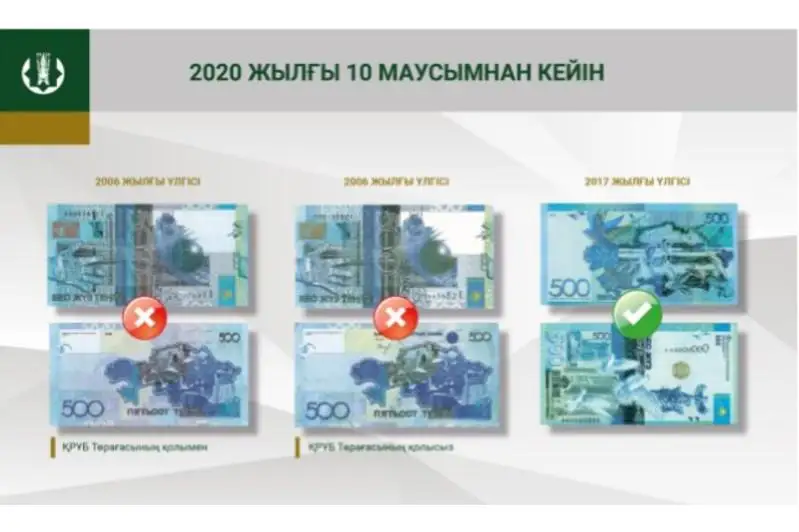 500 тенге образца 2006 года перестанут принимать в Казахстане с 10 июня