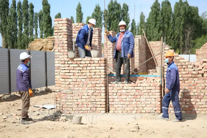 Волонтеры помогают в строительстве домов для нуждающихся семей в Жамбылской области