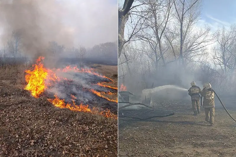 Два степных пожара произошли в Павлодарской области
