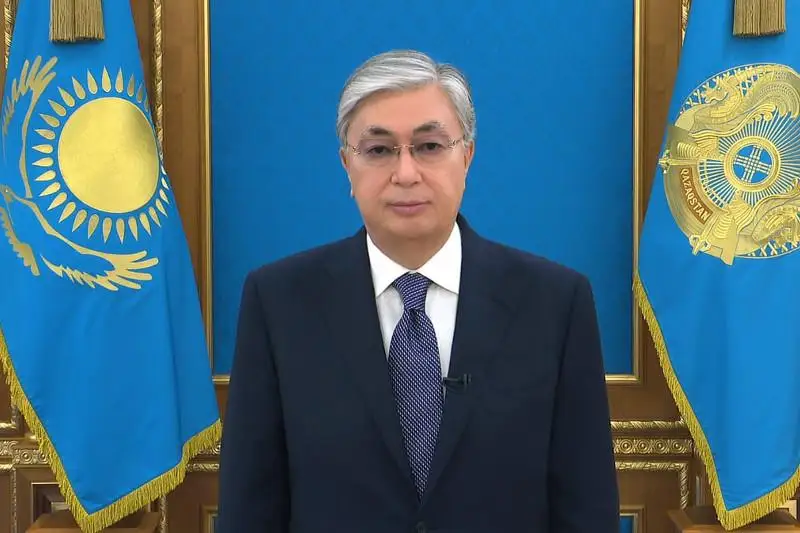 Касым-Жомарт Токаев выступает в эфире республиканских каналов