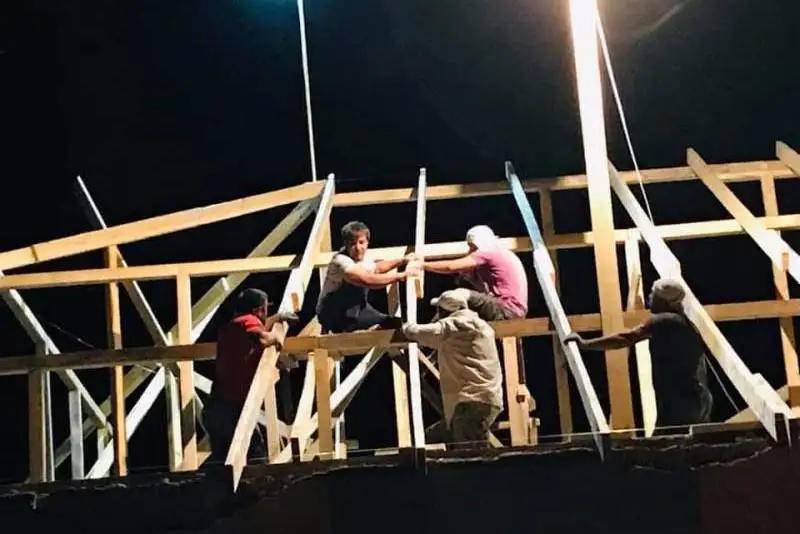 В Арыси строительство ведется и ночью