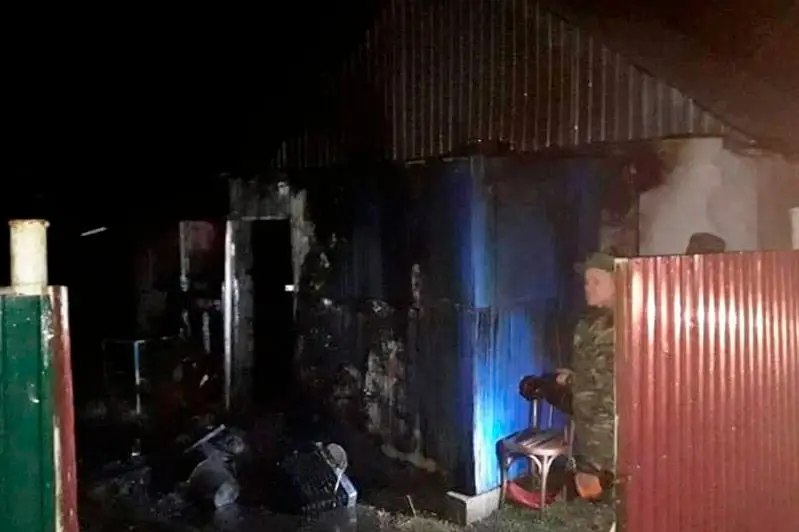 В сгоревшем вагончике обнаружено тело мужчины в Усть-Каменогорске