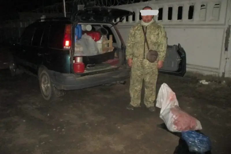 Браконьер с тушей косули, рыбой и дичью задержан в Павлодарской области