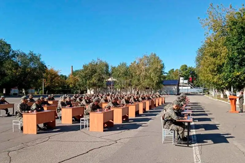 500 военнослужащих Нацгвардии РК приняли участие в общереспубликанском диктанте в Уральске