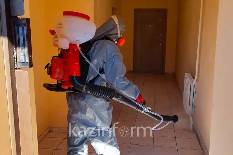 Проведена масштабная дезинфекция в ЖК «Северное сияние» в Нур-Султане