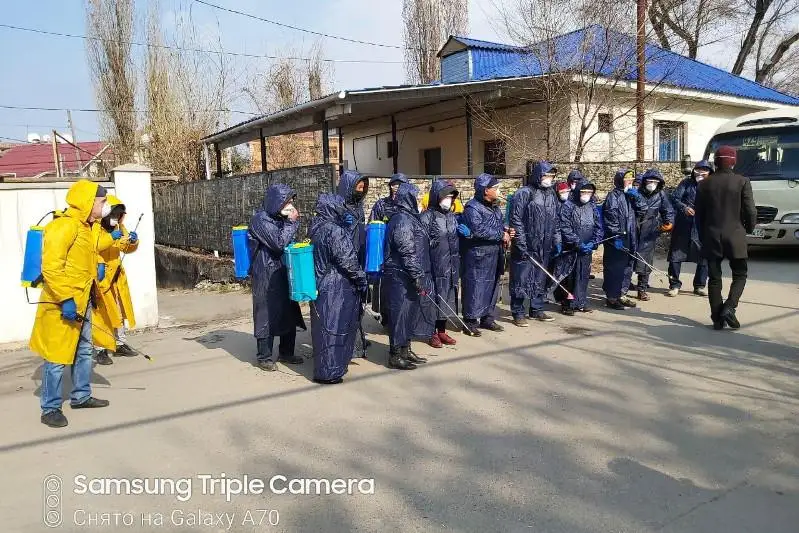 Как проходит дезинфекция дворов, улиц, дорог, детских площадок в Алматы