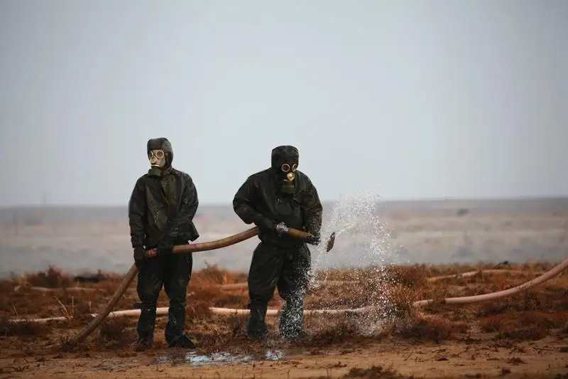 На Байконуре отработали действия на случай падения ракеты