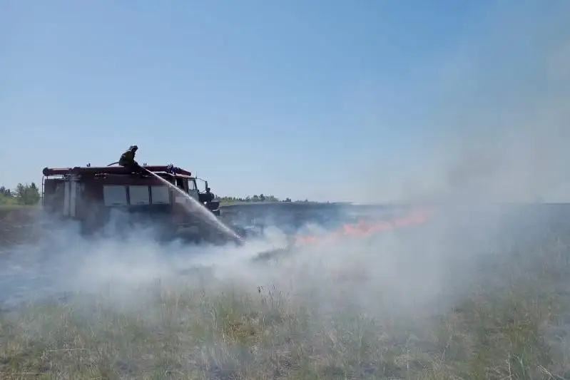 Степные пожары произошли в четырех районах ВКО