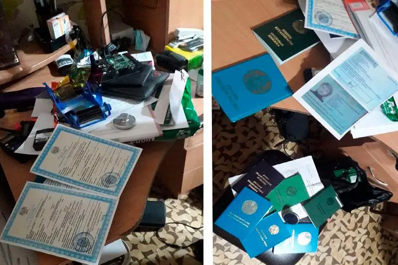 Цех по производству фальшивых документов выявили в Акмолинской области