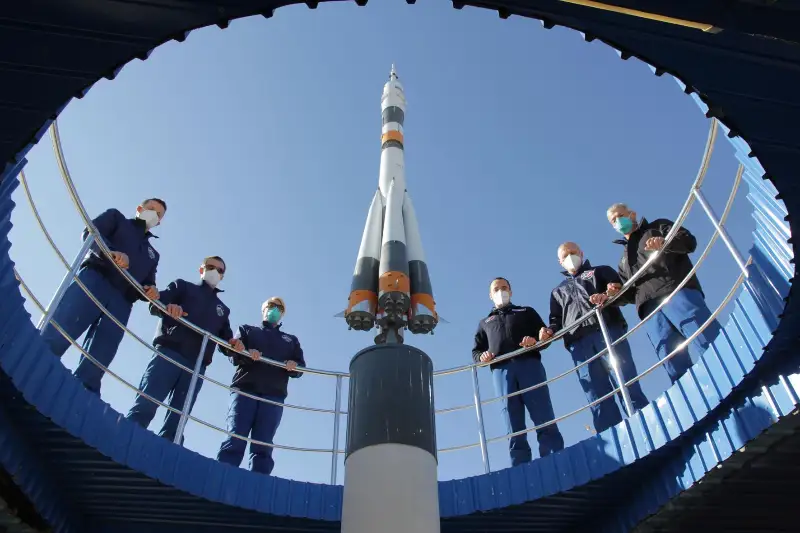 На Байконуре экипаж корабля «Союз МС-17» рассказал о предстоящем полете