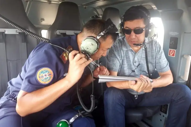 Ерлан Кошанов выехал на место пожара в Каркаралинском национальном парке