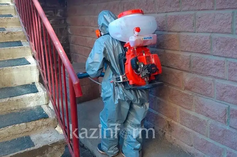 В Алматы каждый подъезд и двор обработали три раза