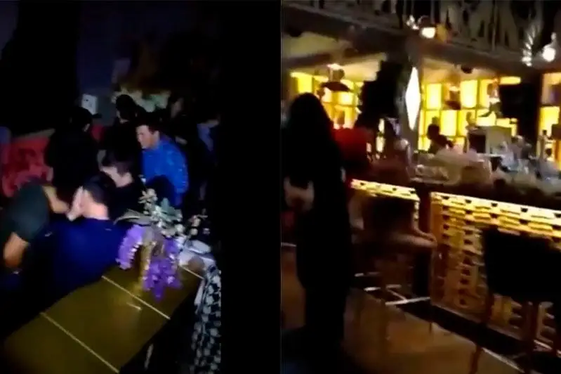 Массовая вечеринка в столичном ресторане попала на видео